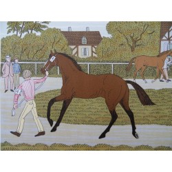 Vincent HADDELSEY - Lithographie : Les yearlings