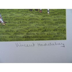 Vincent HADDELSEY - Lithographie : Avant le départ