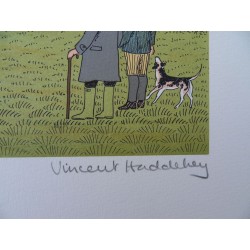 Vincent HADDELSEY - Lithographie : Le cheval de labour