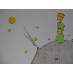 Antoine de Saint Exupéry - Lithographie : Le Petit Prince sur sa planète
