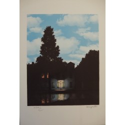 René Magritte - lithographie : L'Empire des Lumières