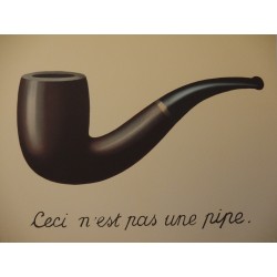 René Magritte - lithographie : La Trahison des Images (Ceci n'est pas une pipe)
