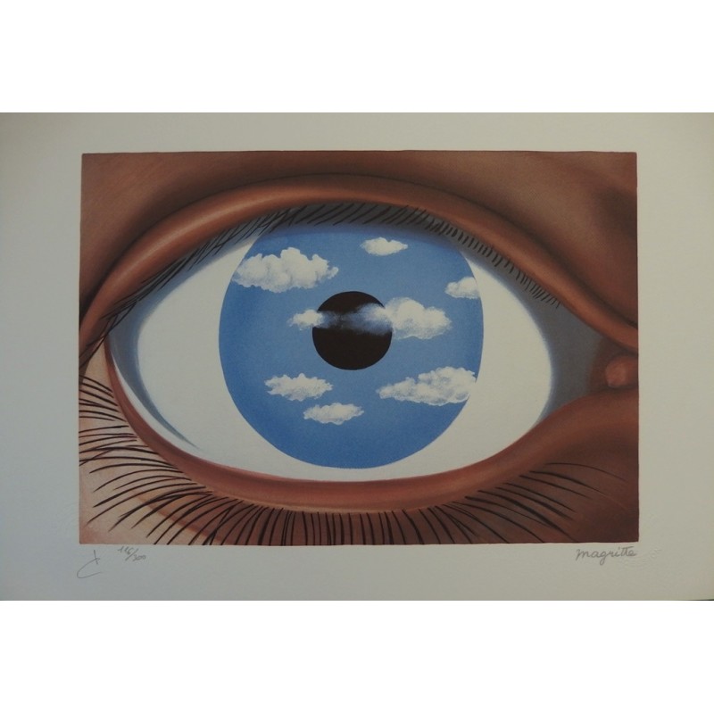 René Magritte - lithographie : Le Faux Miroir