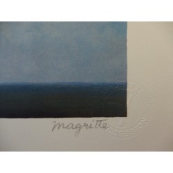 René Magritte - lithographie : La Reconnaissance Infinie