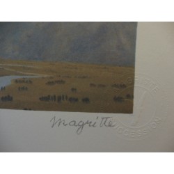 René Magritte - lithographie : La Corde Sensible