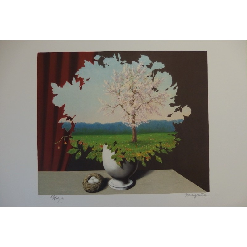 René Magritte - lithographie : Le Plagiat