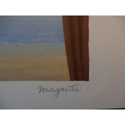 René Magritte - lithographie : Décalcomanie
