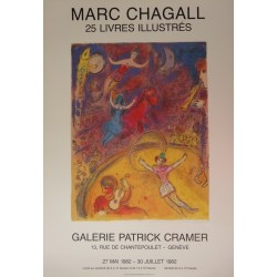 Marc CHAGALL : Affiche originale - Le Cirque - 25 livres illustrés