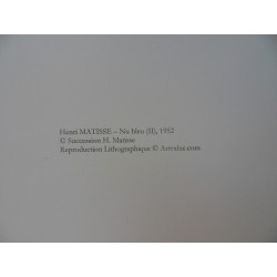 Henri Matisse : Nu bleu endormi - Lithographie