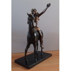 Salvador DALI - Sculpture originale en bronze - Le cavalier surréaliste