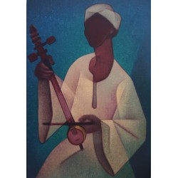 Louis Toffoli : Lithographie originale - Le Nubien