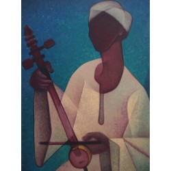 Louis Toffoli : Lithographie originale - Le Nubien