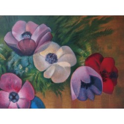 Louis Toffoli : Lithographie originale - Composition florale