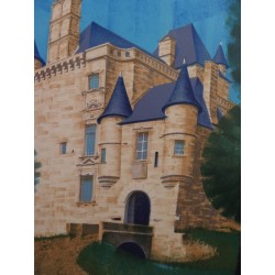 Louis Toffoli : Lithographie originale - Le château de Sedière